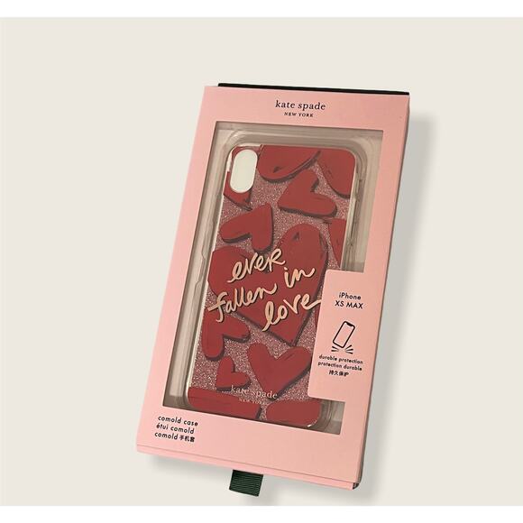 Kate Spade Iphone XS MAX Ever Fallen In Love New Heart printed case - Picture 2 of 5